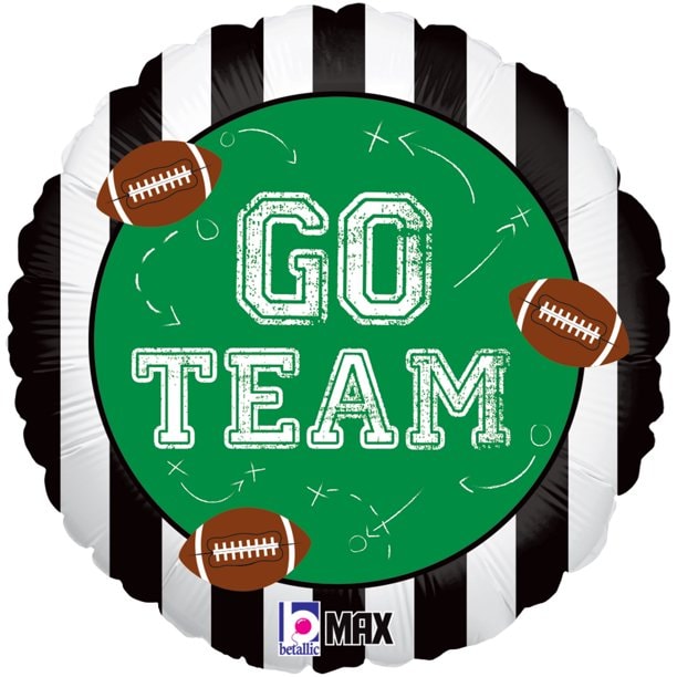 Sports Mylar, 18 inch,  Go Team Go (or pick other) (Local Only)